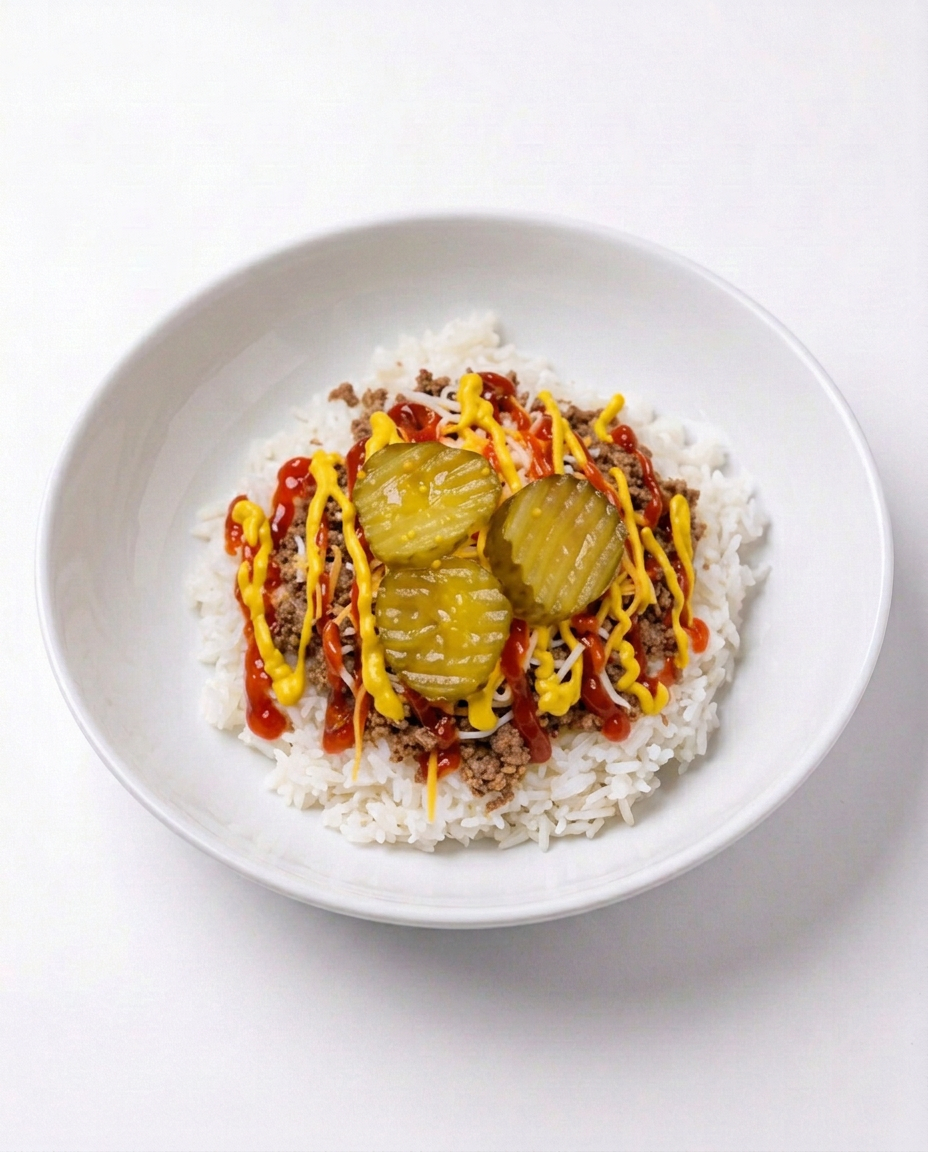 Chefology lean ground beef cheeseburger bowl with potatoes and cheese