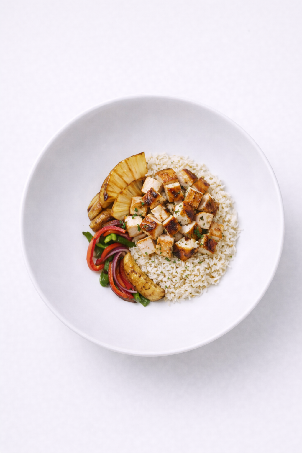 Caribbean Jerk Chicken and Pineapple Bowl