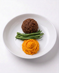 Chefology Korean BBQ beef with smashed sweet potatoes and green beans