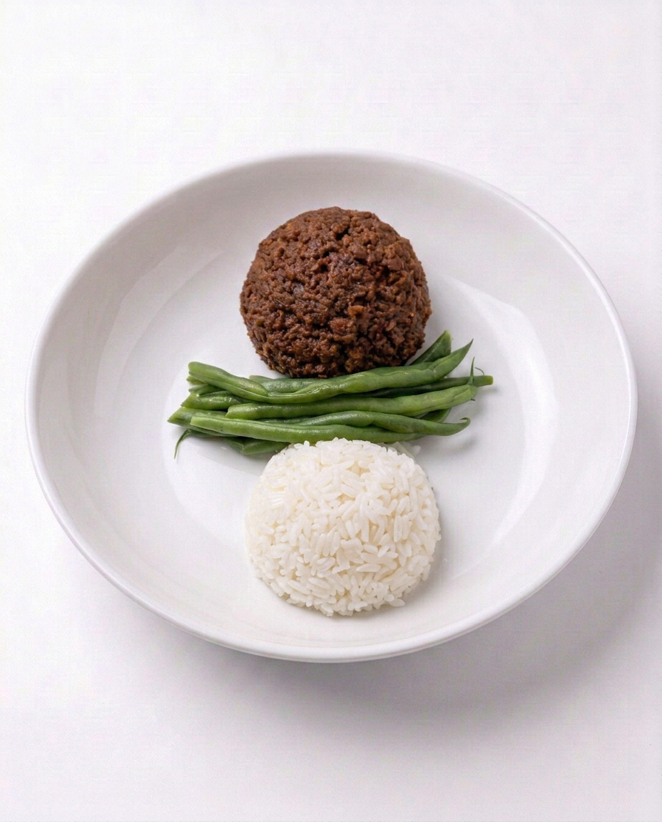 Chefology Korean BBQ beef with jasmine rice and French green beans