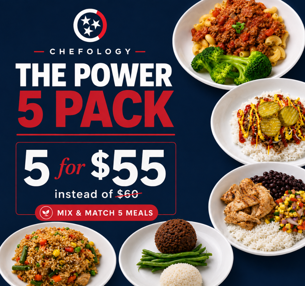 Chefology Power 5 pack of five fresh ready made meals