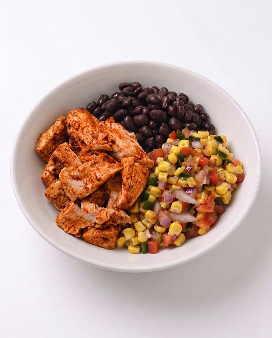 Chefology southwest chicken with black beans and corn medley