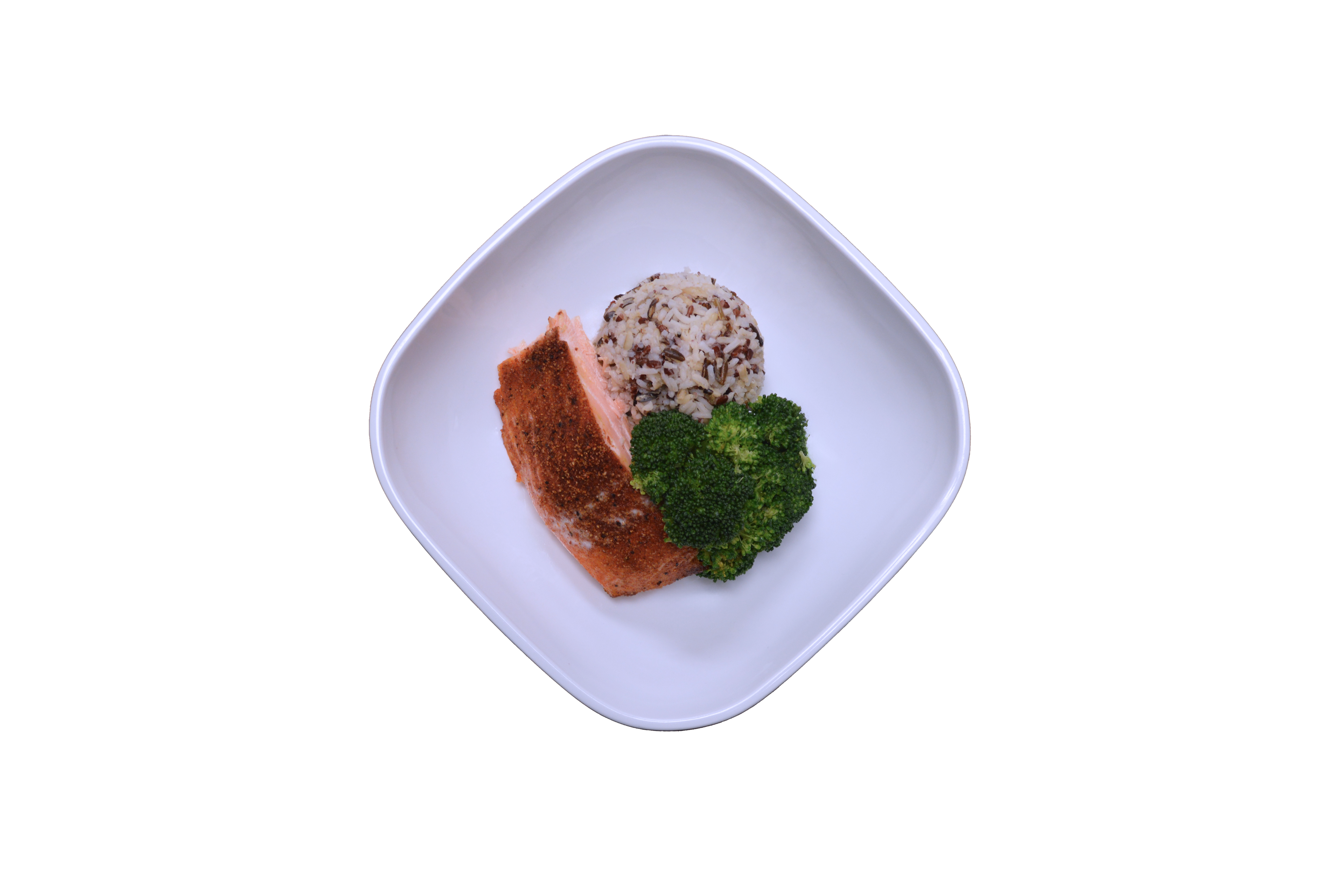 Blackened Salmon with Five Grain Rice & Broccoli